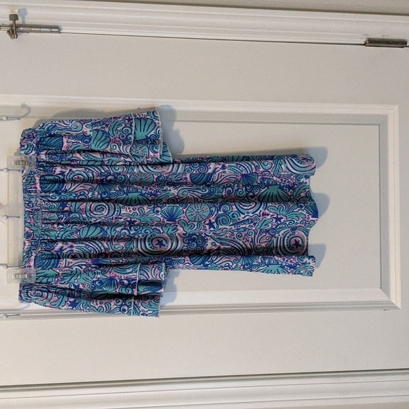 SIMPLY SOUTHERN Off The Shoulder Top Seashell Pattern Small - Picture 1 of 5